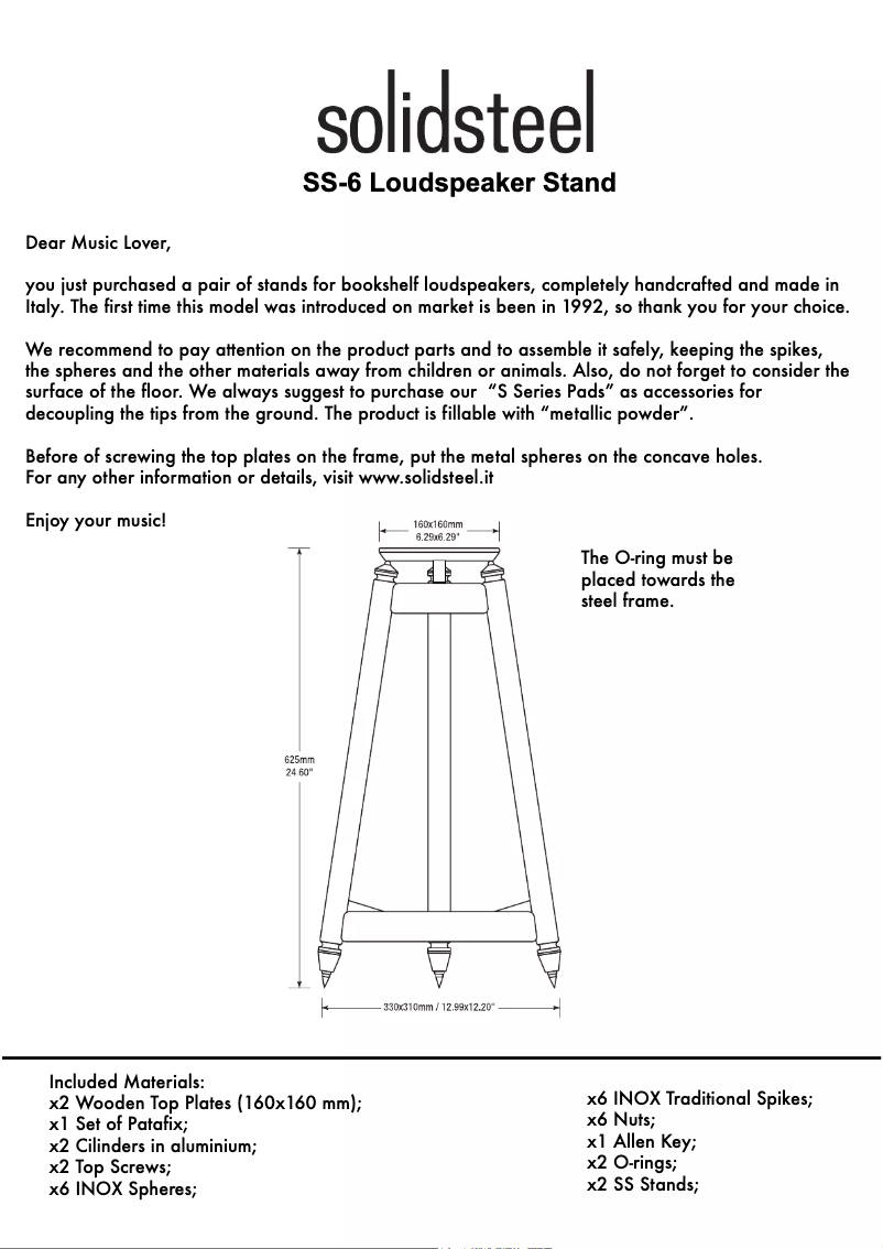 Page 1 de la notice Manuel utilisateur Solidsteel SS-6