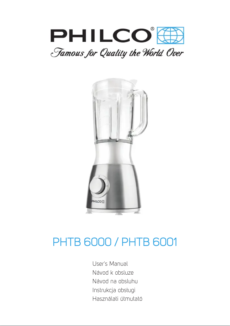 Page n°1 - Manuel utilisateur Philco PHTB 6000
