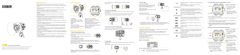 Page 1 de la notice Manuel utilisateur COLBOR CL100X