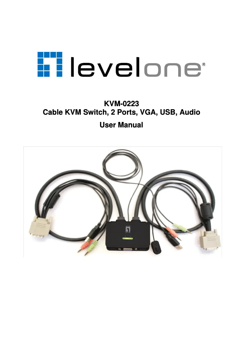 Page n°1 - Manuel utilisateur LevelOne KVM-0223