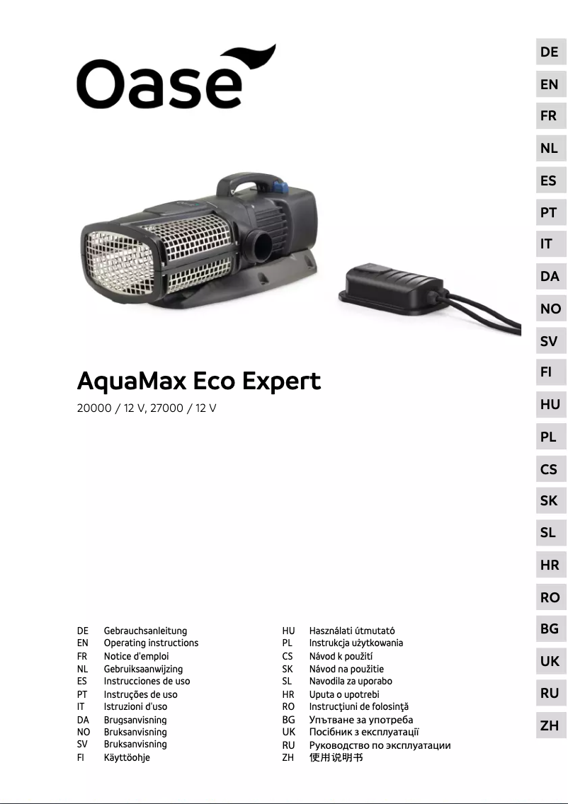 Image de la première page du manuel de l'appareil AquaMax Eco Expert 20000 / 12V