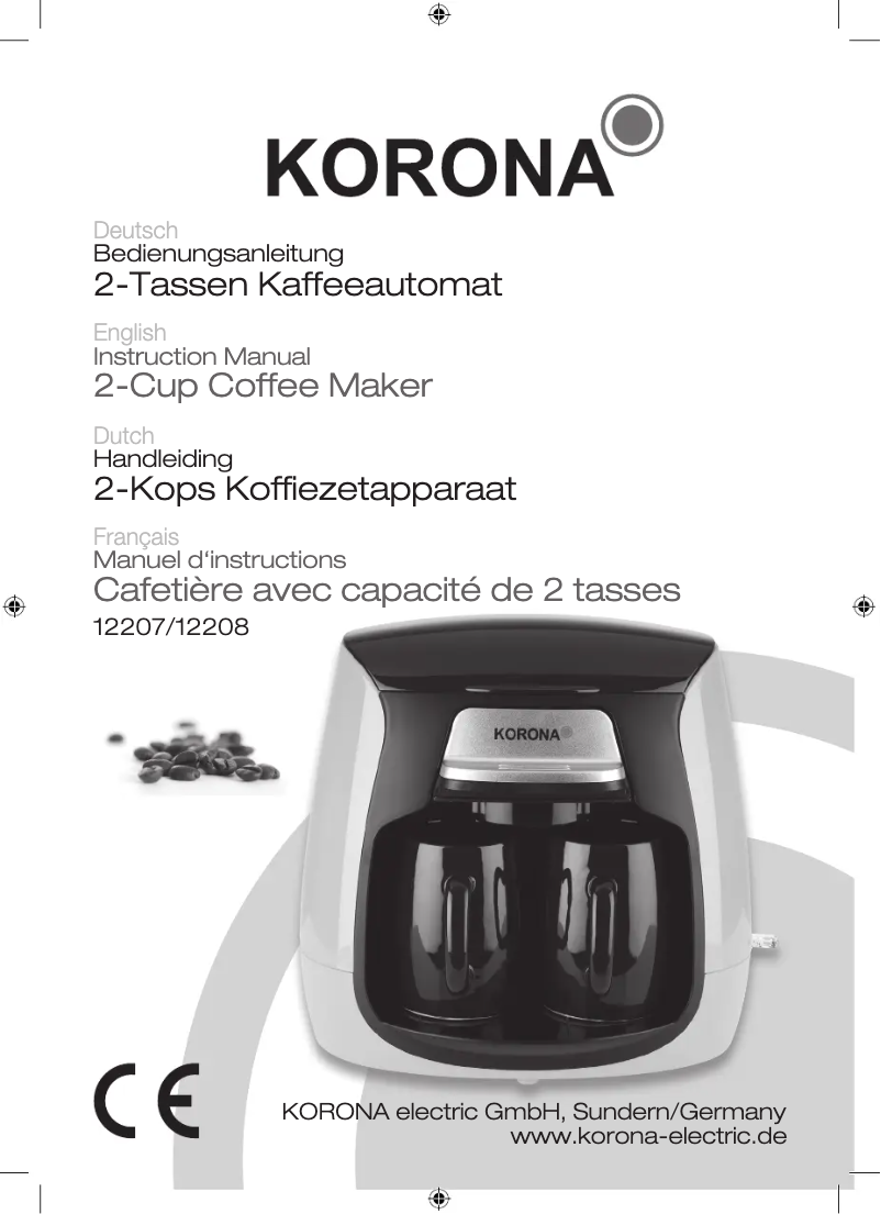 Page n°1 - Manuel utilisateur Korona 12208