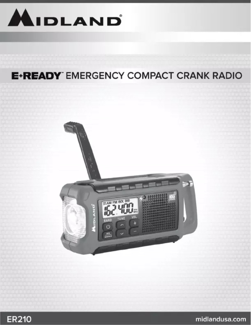 Page n°1 - Manuel utilisateur Midland E+READY ER210