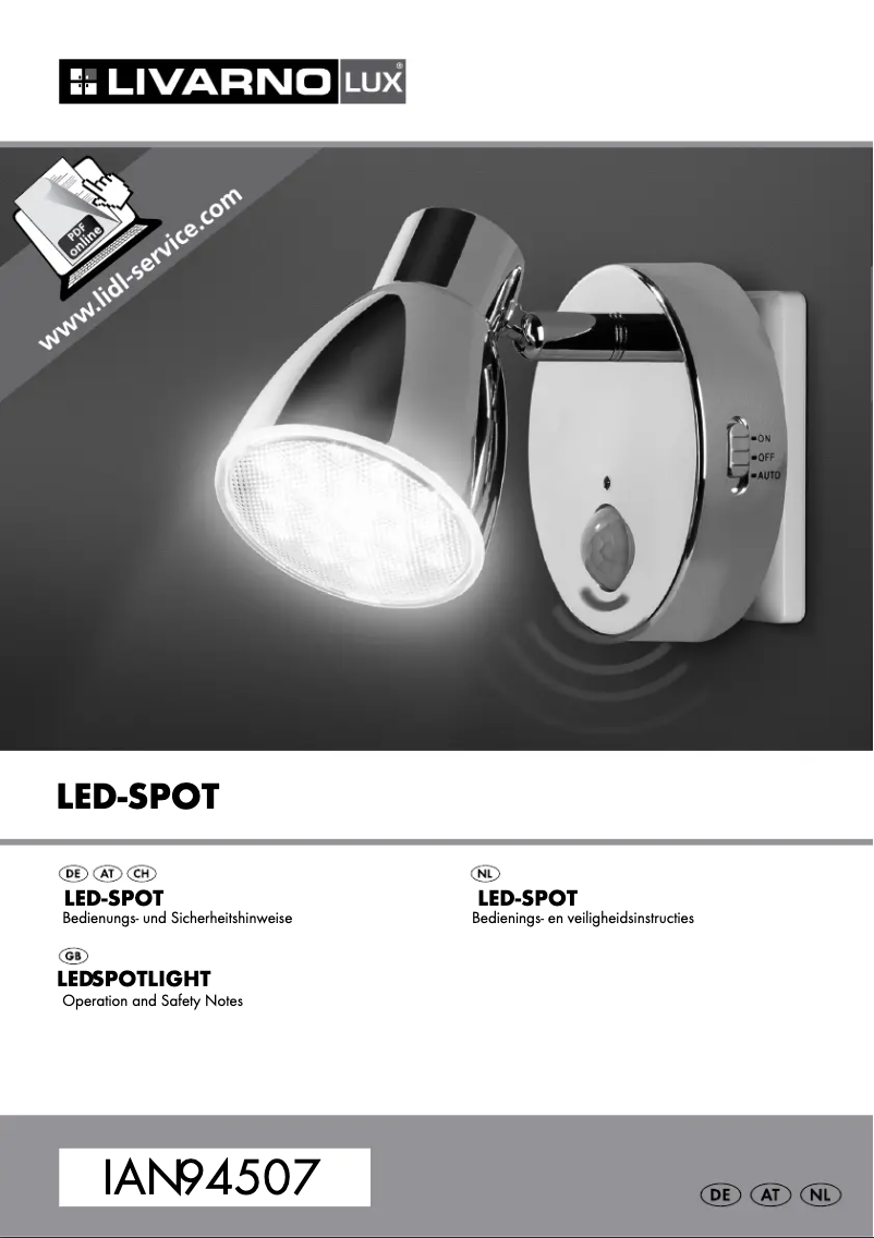 Page n°1 - Manuel utilisateur Livarno Lux IAN 94507