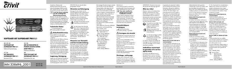 Page 1 de la notice Manuel utilisateur Crivit IAN 338496