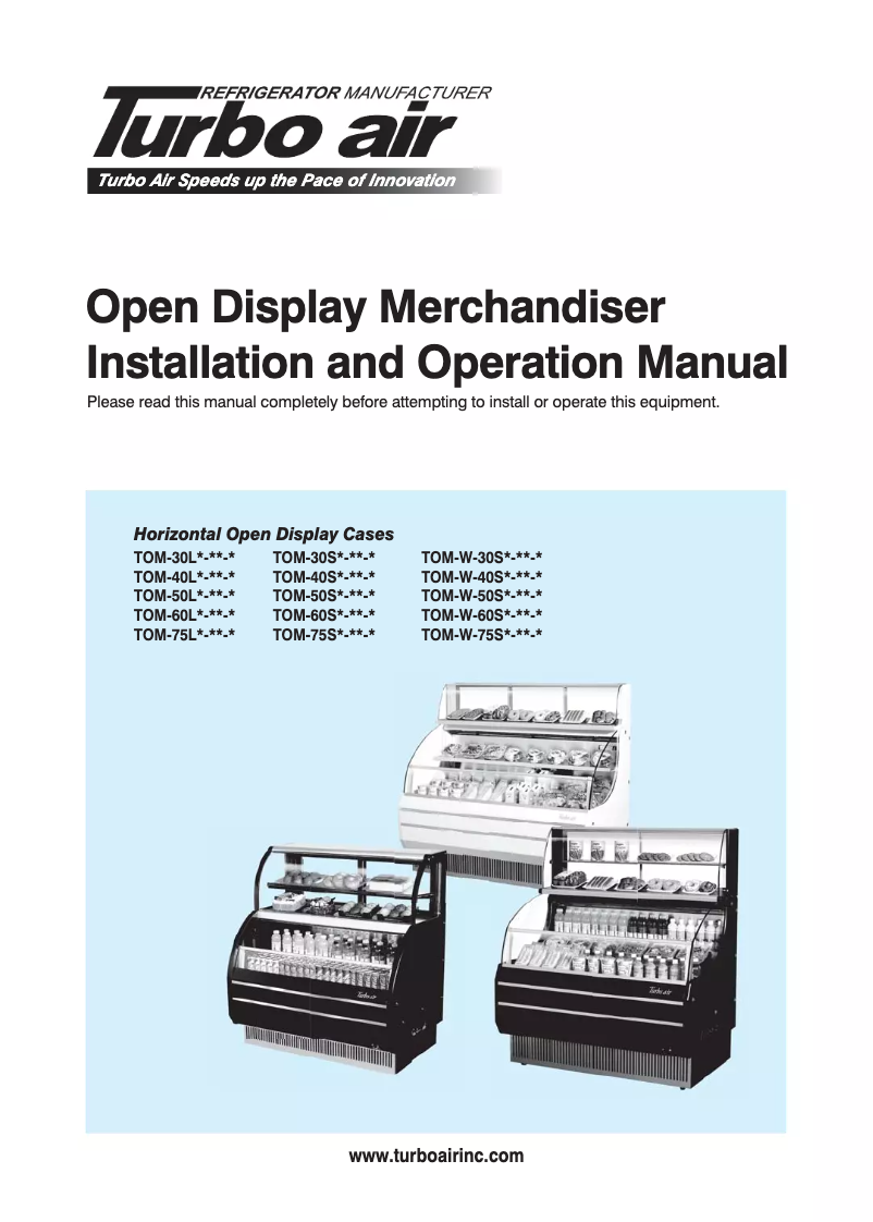 Image de la première page du manuel de l'appareil TOM-W-50SB
