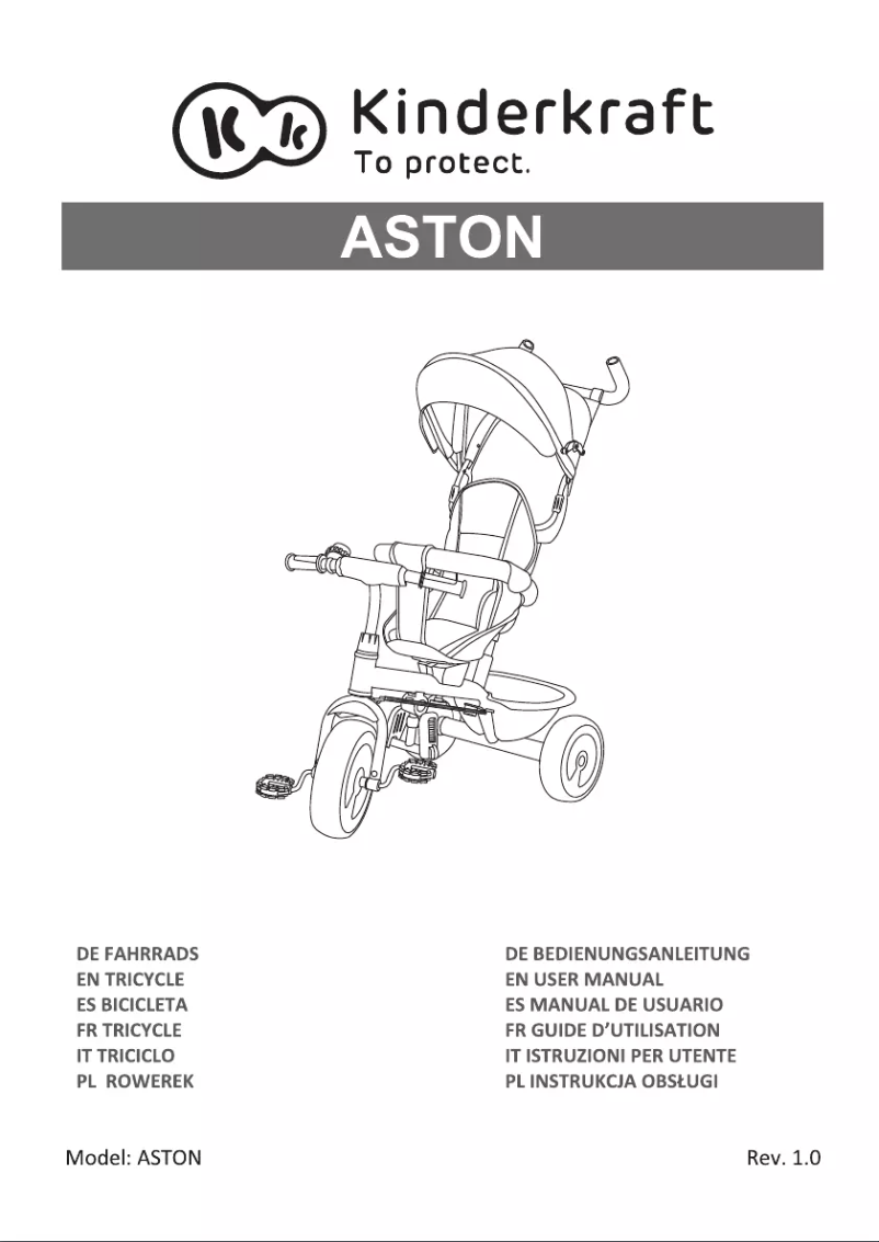 Page 1 de la notice Manuel utilisateur Kinderkraft Aston