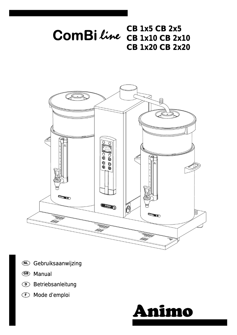 Page 1 de la notice Manuel utilisateur Animo ComBiline CB 1x5