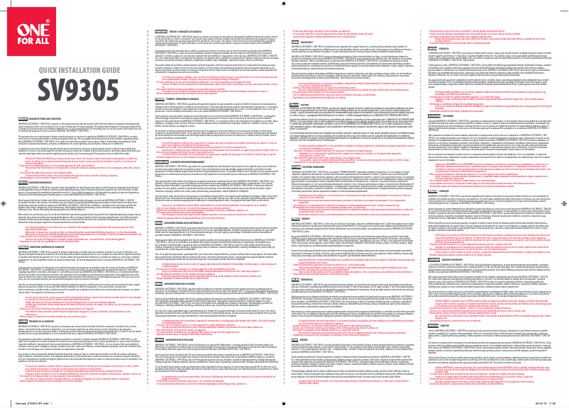 Image de la première page du manuel de l'appareil SV 9305