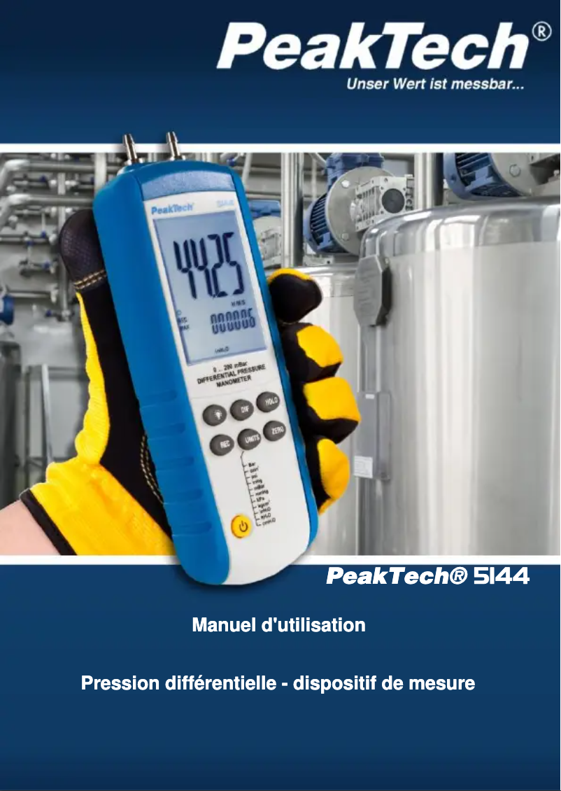 Page n°1 - Manuel utilisateur PeakTech 5144