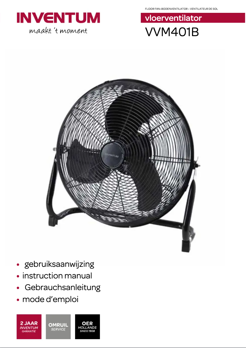 Page n°1 - Manuel utilisateur Inventum VVM401B