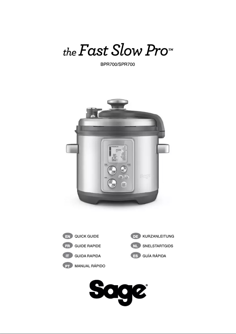 Page n°1 - Manuel utilisateur Sage the Fast Slow Pro BPR700