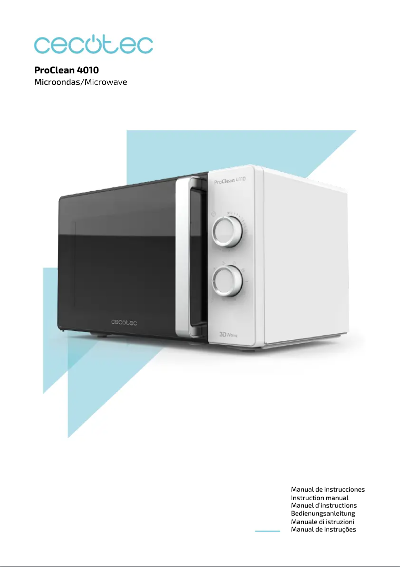 Page 1 de la notice Manuel utilisateur Cecotec ProClean 4010