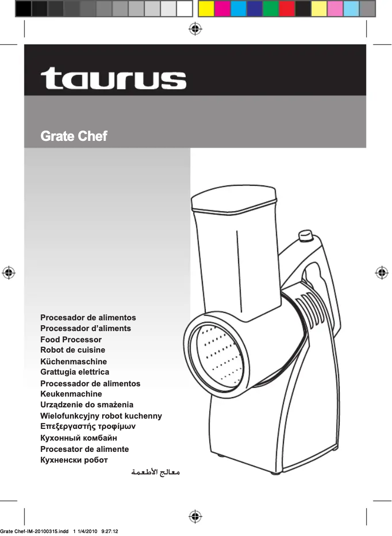 Imagen de la primera página del manual del dispositivo Grate Chef