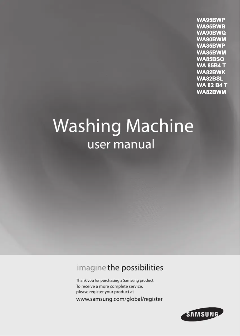 Page n°1 - Manuel utilisateur Samsung WA82BSLEC
