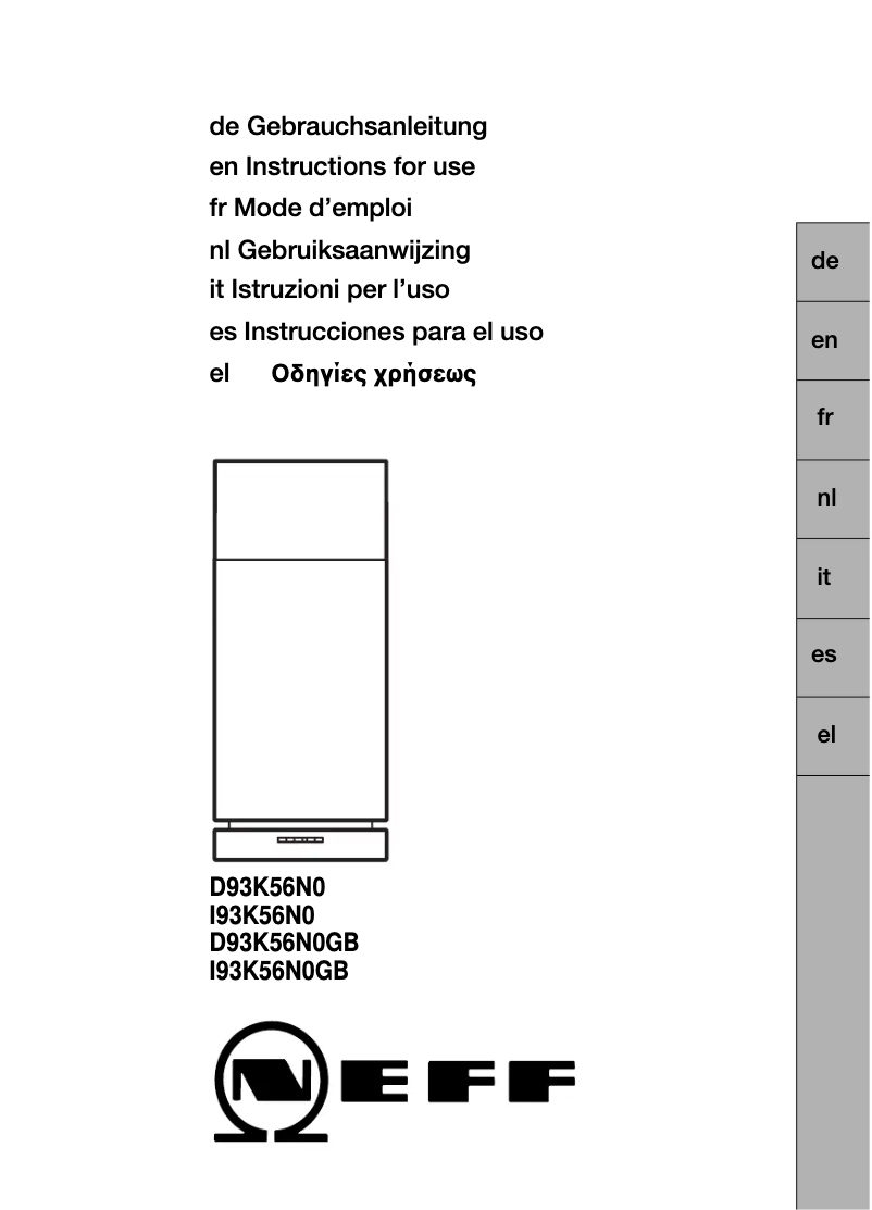 Page n°1 - Manuel utilisateur Neff ISK 9356 N I93K56NO