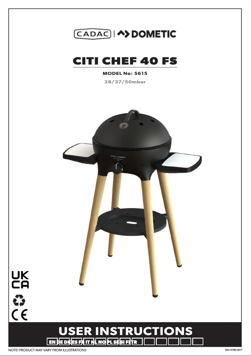 Image de la première page du manuel de l'appareil Citi Chef 40 FS