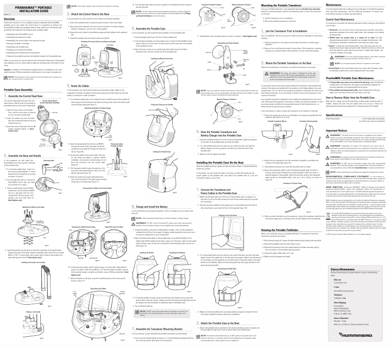 Page 1 de la notice Manuel utilisateur Humminbird PiranhaMax 196ci