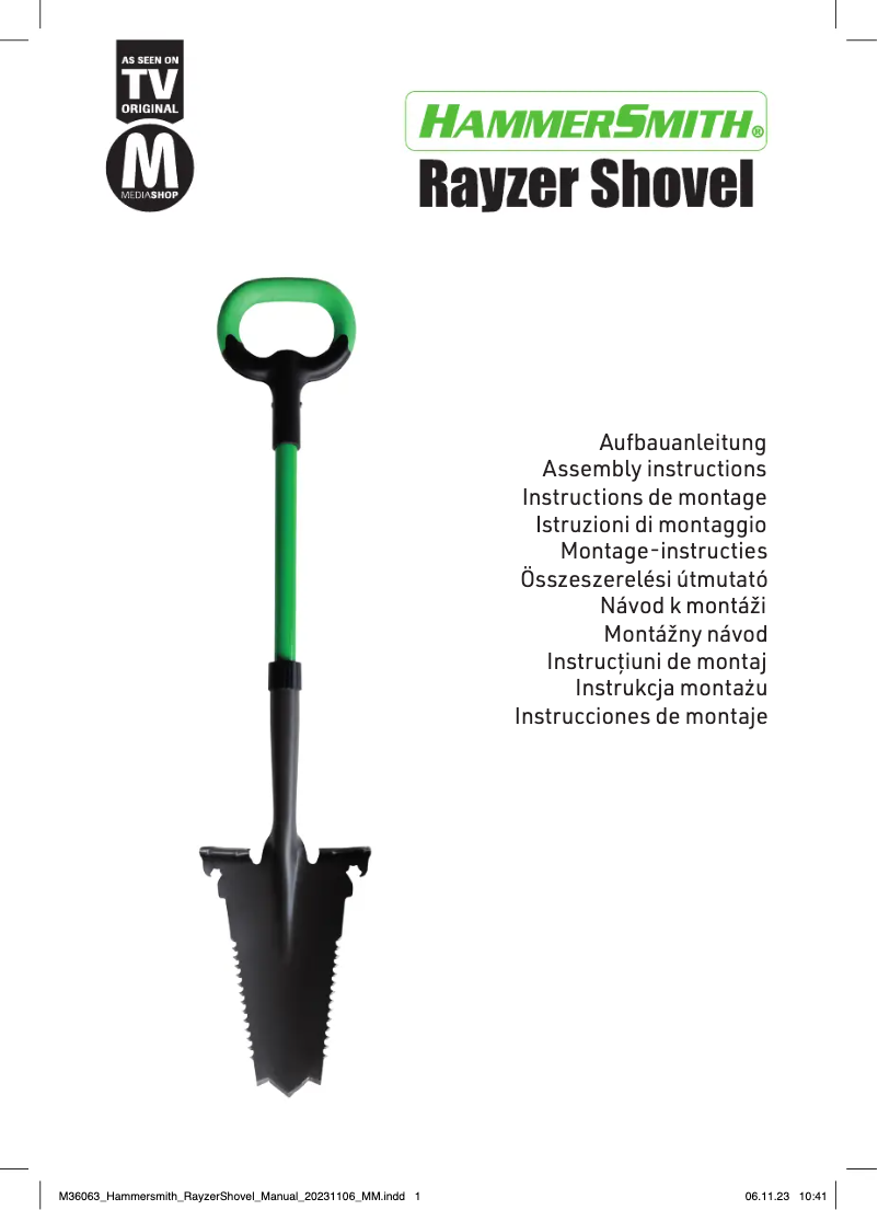 Page 1 de la notice Manuel utilisateur Hammersmith Rayzer Shovel