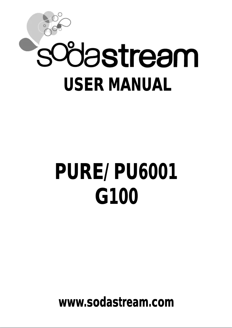 Page 1 de la notice Manuel utilisateur SodaStream Pure