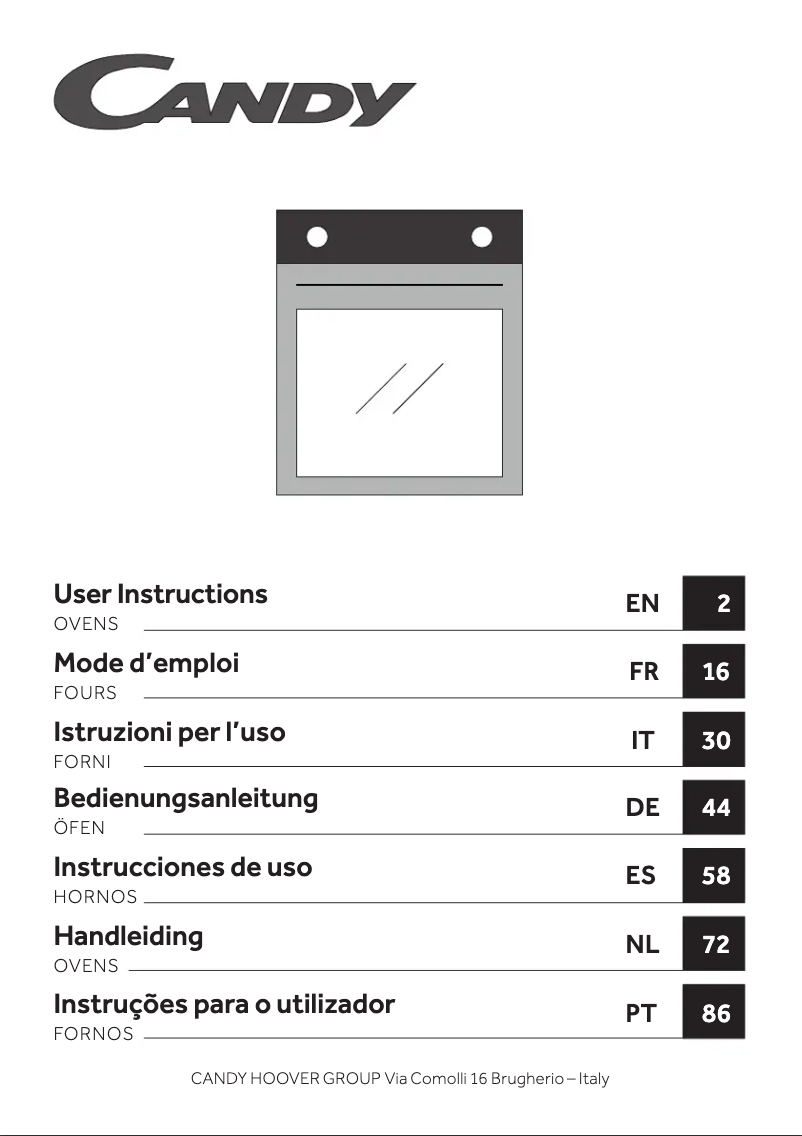 Page n°1 - Manuel utilisateur Candy FIDCP N615 L