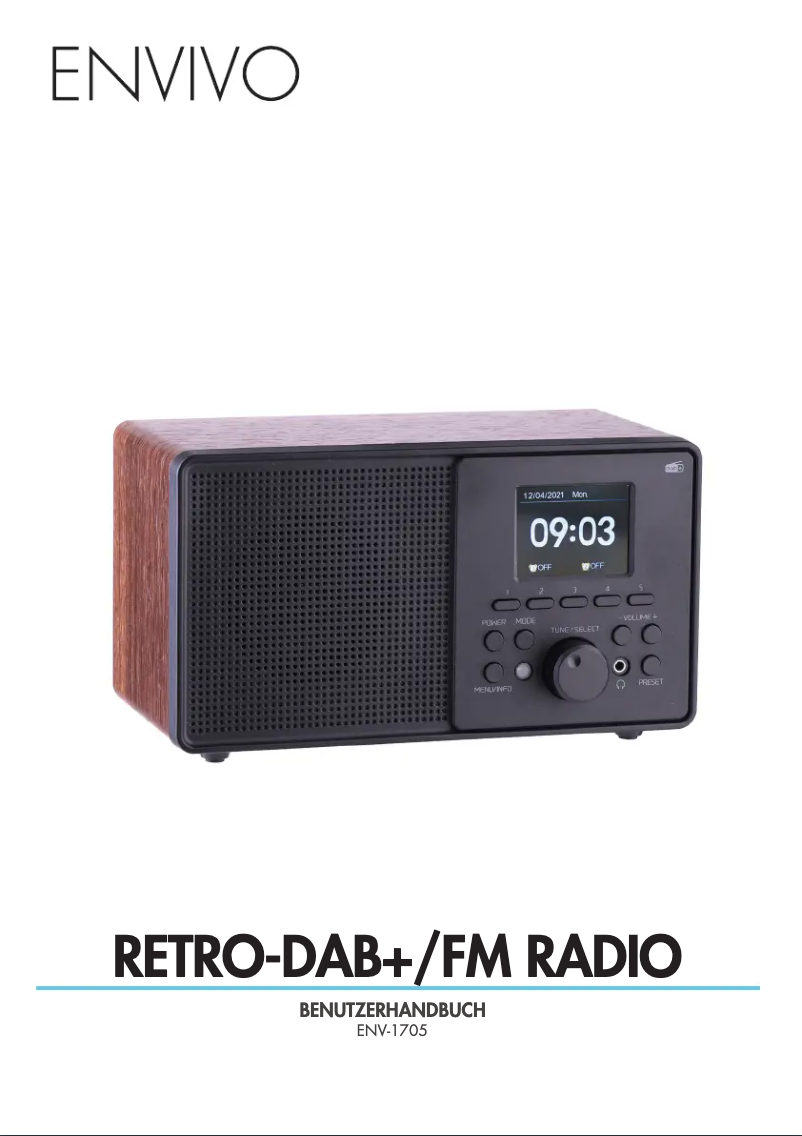 Page 1 de la notice Manuel utilisateur Envivo ENV-1705