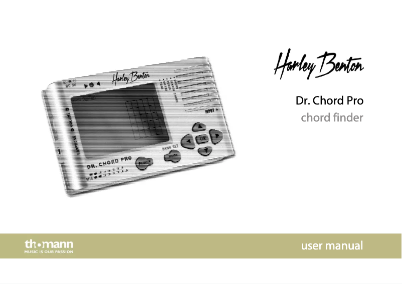 Page n°1 - Manuel utilisateur Harley Benton Dr. Chord Pro