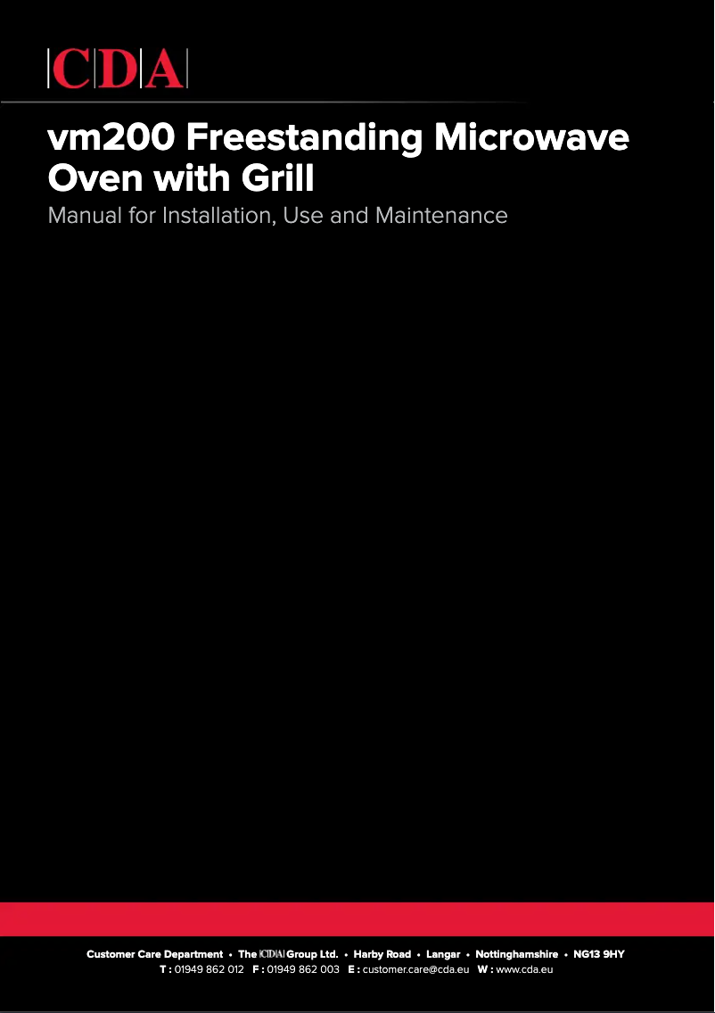 Imagen de la primera página del manual del dispositivo VM200