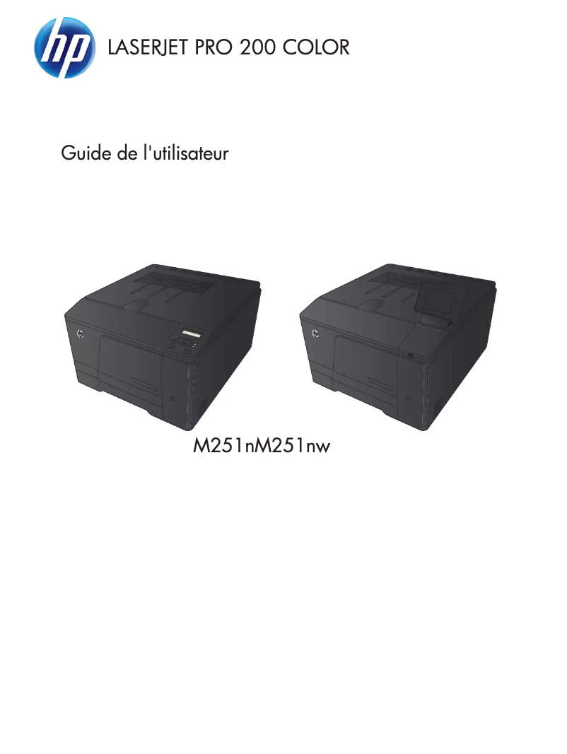 Image de la première page du manuel de l'appareil LaserJet Pro 200 Color