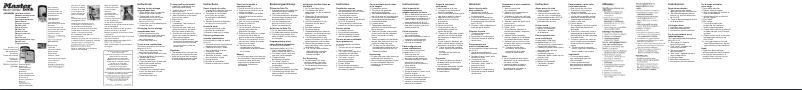Page 1 de la notice Manuel utilisateur Master Lock 5403EURD