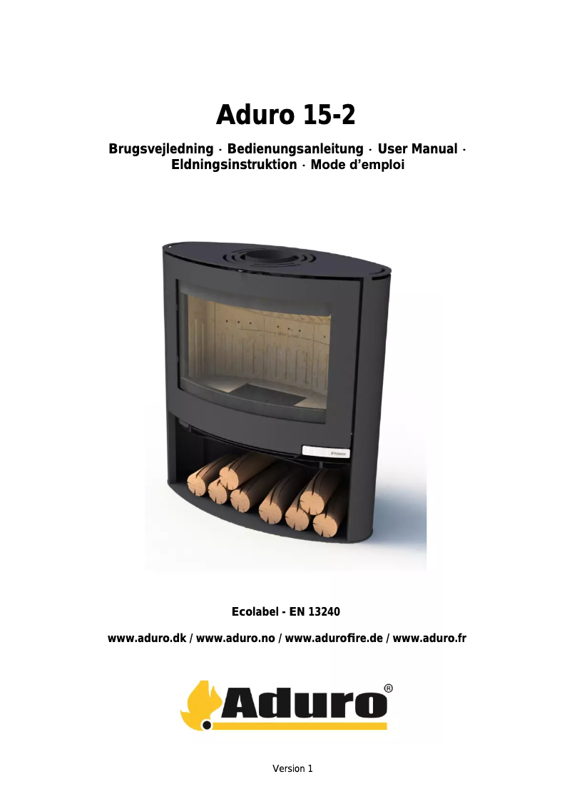 Page n°1 - Manuel utilisateur Aduro 15-2