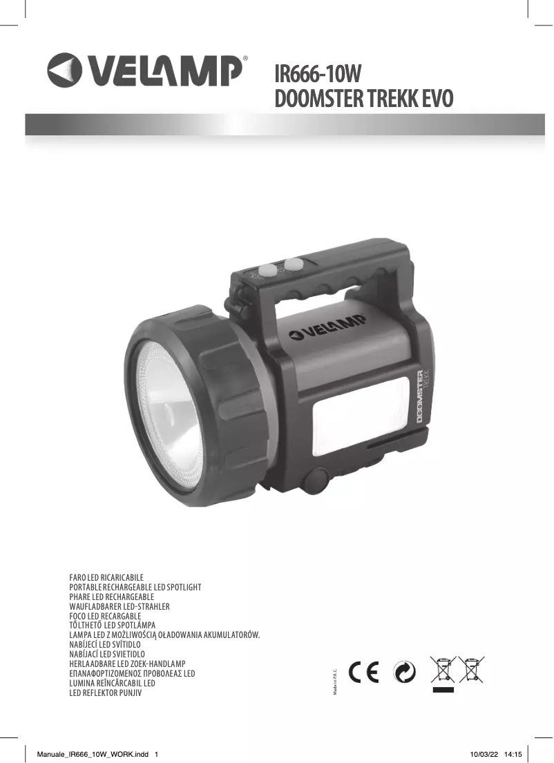 Page n°1 - Manuel utilisateur Velamp DOOMSTER TREKK EVO IR666-10W