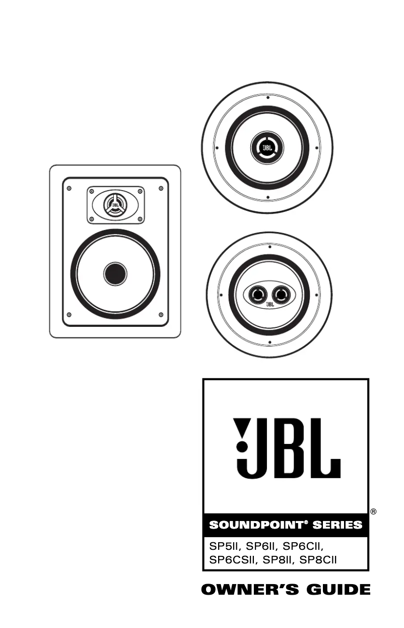 Page 1 de la notice Manuel utilisateur JBL Soundpoint SP6CSII