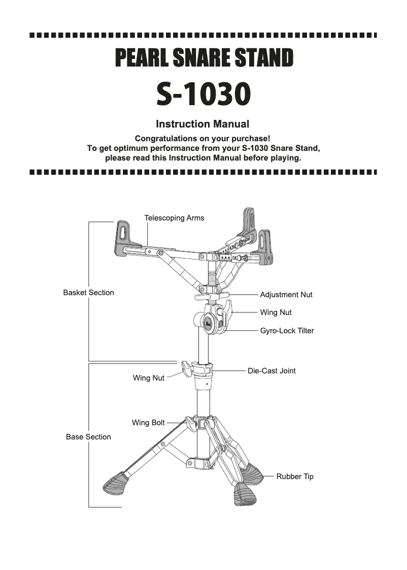 Image de la première page du manuel de l'appareil S-1030