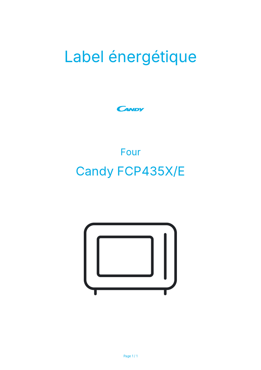 Image de la première page du manuel de l'appareil FCP435X/E