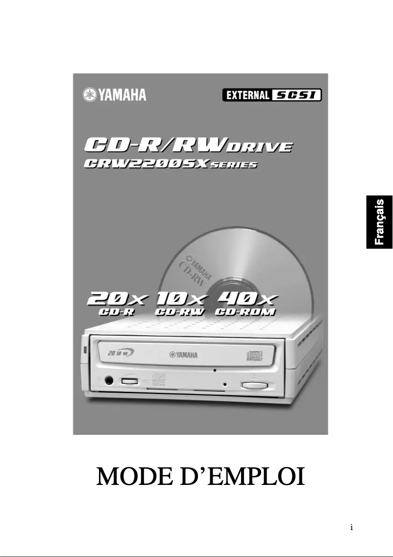 Image de la première page du manuel de l'appareil CRW-2200SX