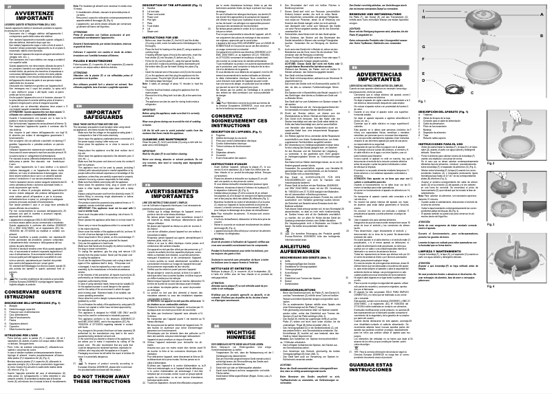 Page 1 de la notice Manuel utilisateur Ariete Scaldi 799
