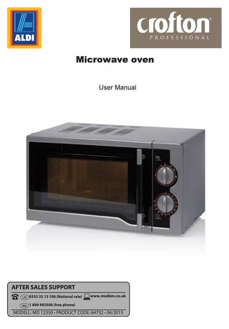Page 1 de la notice Manuel utilisateur Crofton MD 12350