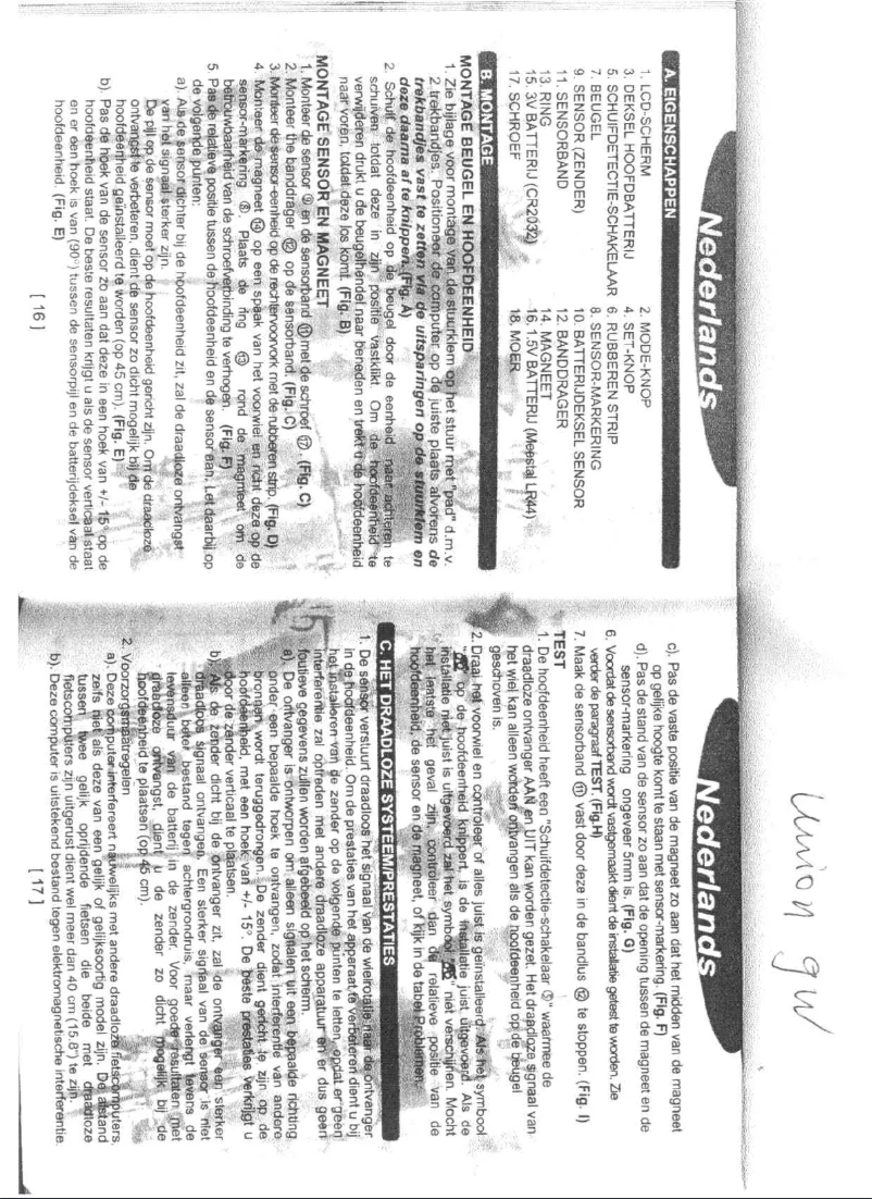 Page 1 de la notice Manuel utilisateur Union 9W