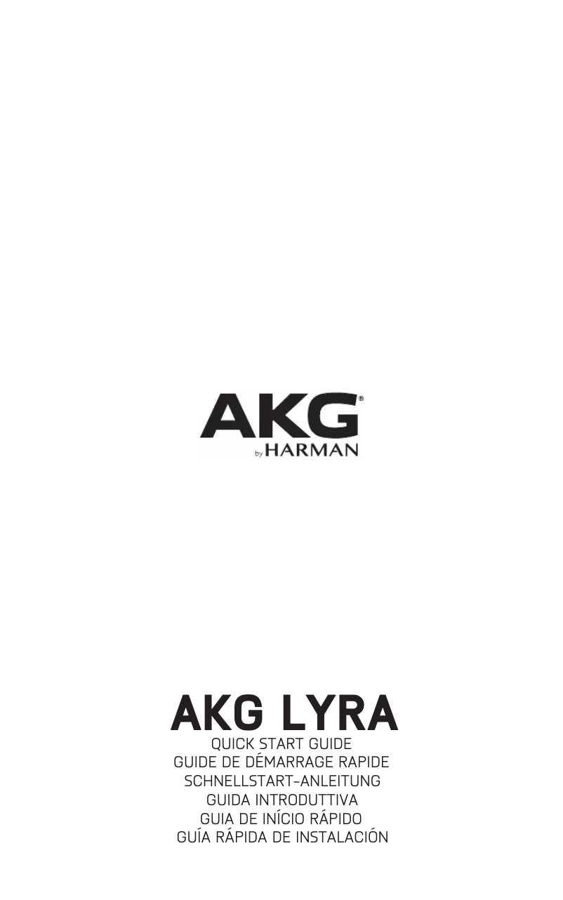 Page 1 de la notice Manuel utilisateur AKG Lyra