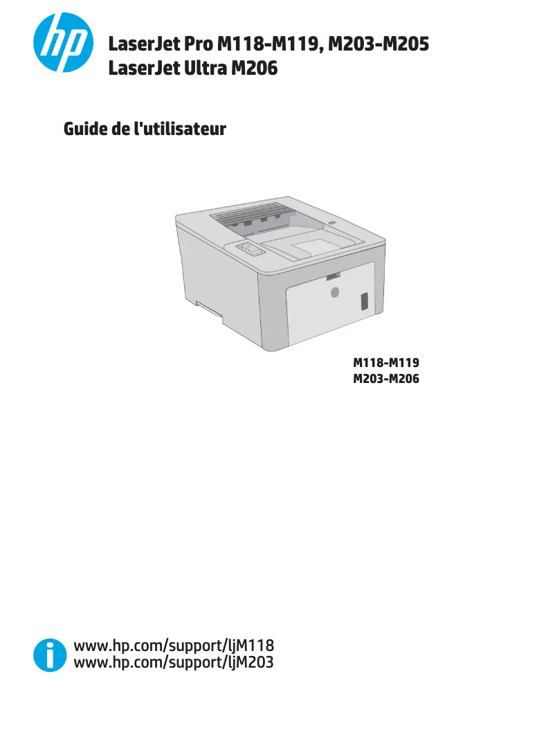 Page n°1 - Manuel utilisateur HP LaserJet Pro M203