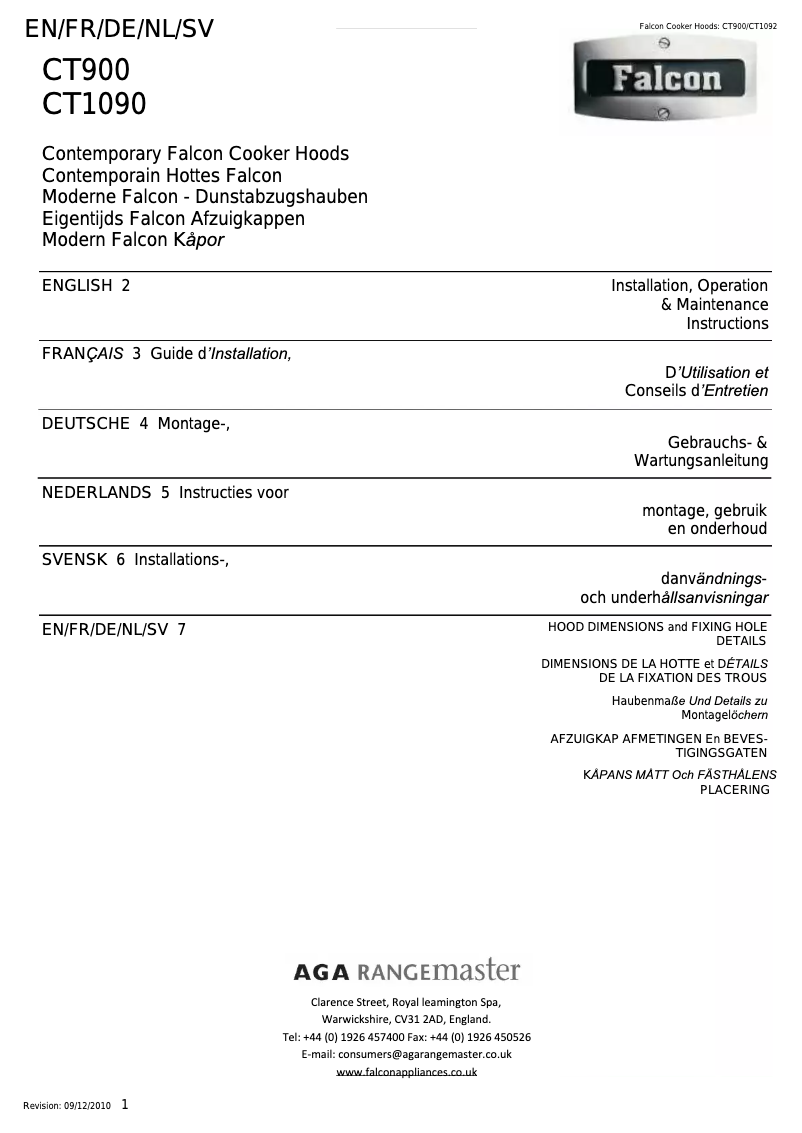 Image de la première page du manuel de l'appareil FHDCT 1090