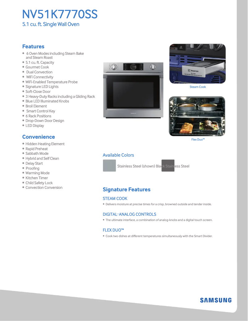 Page n°1 - Informations de garantie Samsung NV51K7770SG