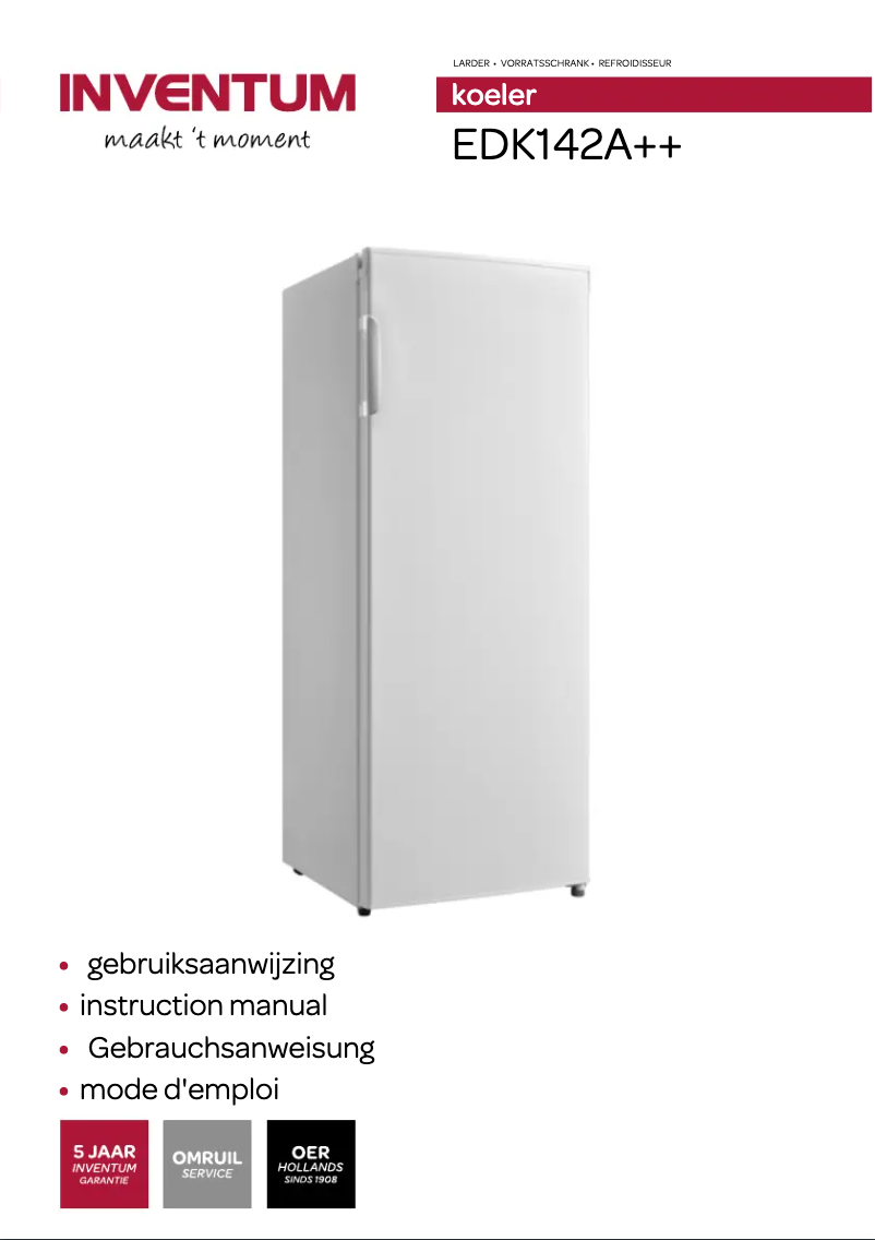 Image de la première page du manuel de l'appareil EDK142A++