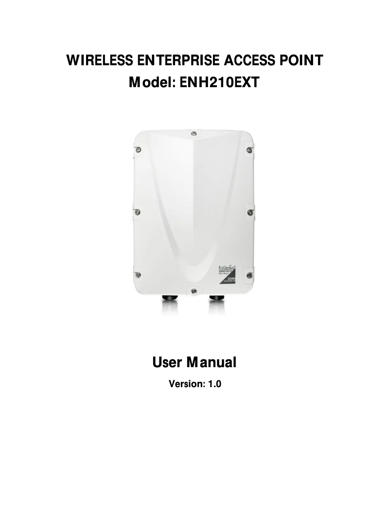 Page 1 de la notice Manuel utilisateur EnGenius ENH210EXT