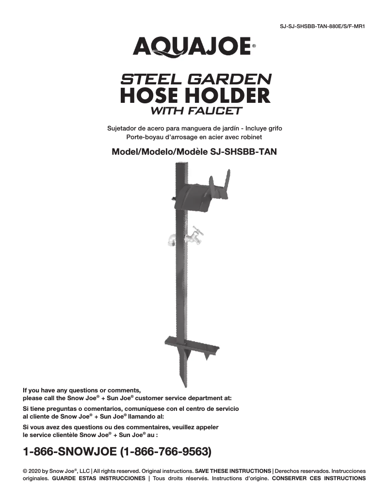 Página 1 del manual Manual de usuario Aqua Joe SJ-SHSBB-TAN