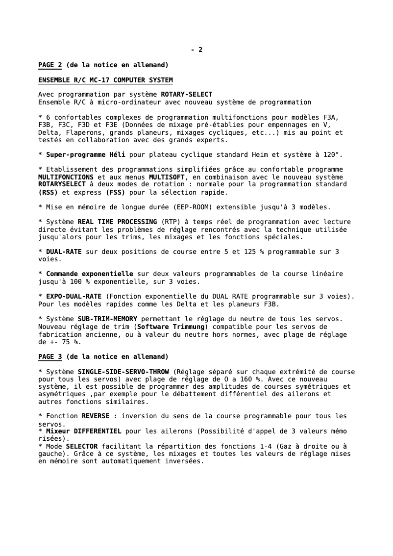 Image de la première page du manuel de l'appareil MC-17