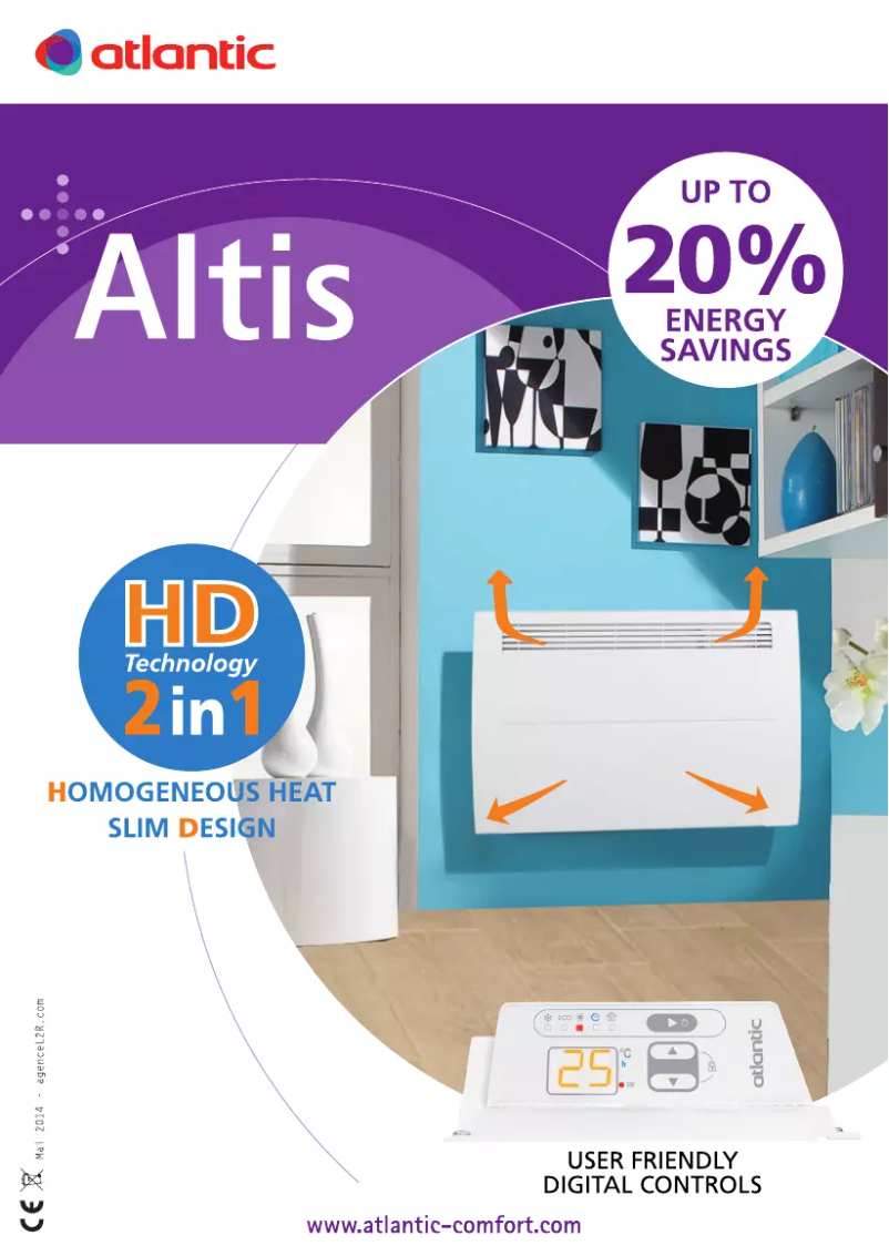 Page 1 de la notice Manuel utilisateur Atlantic Altis