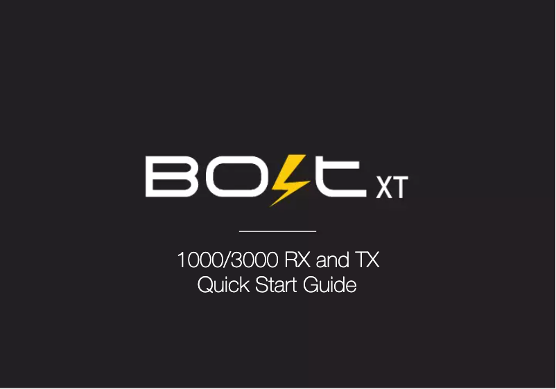 Page n°1 - Manuel utilisateur Teradek Bolt 1000 XT