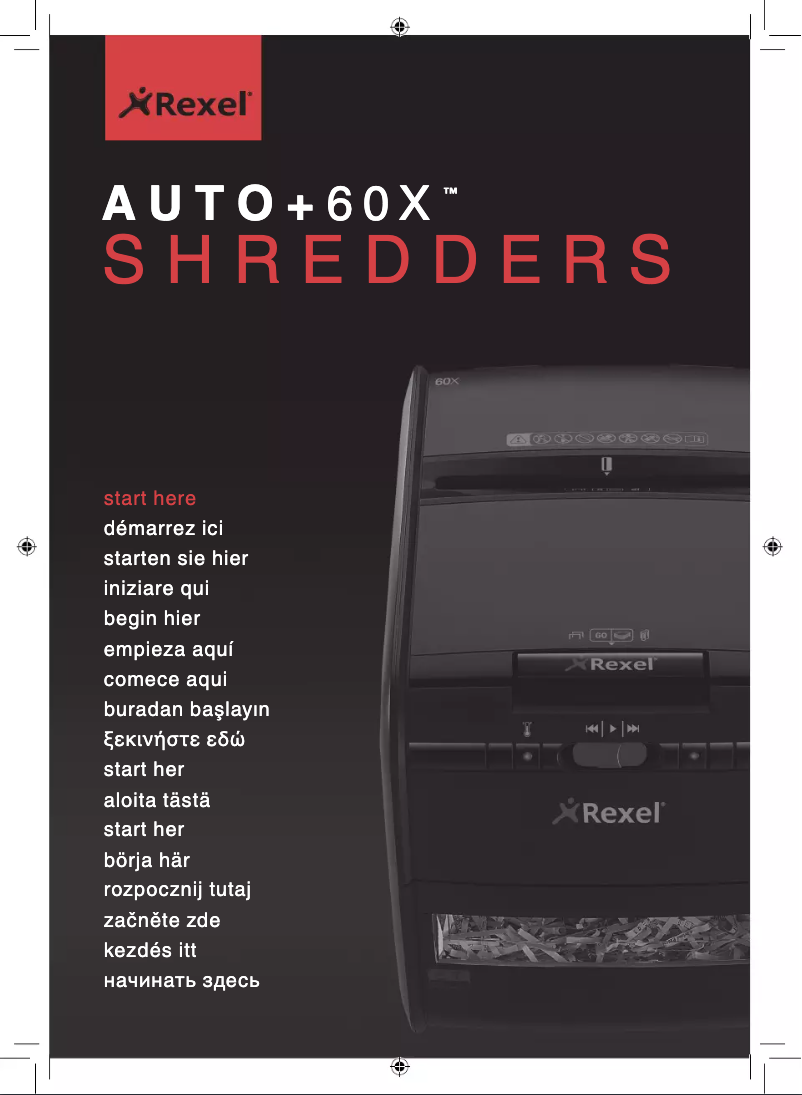 Page n°1 - Manuel utilisateur Rexel Auto+ 60X